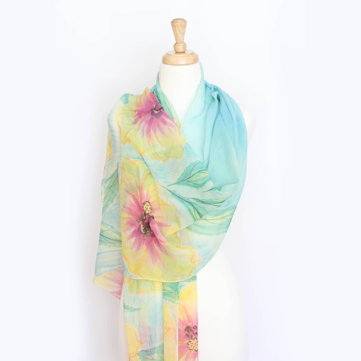 Image of Hibiscus chiffon scarf